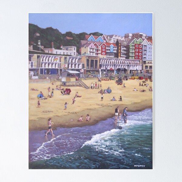 Bournemouth boscombe beach sea front Poster