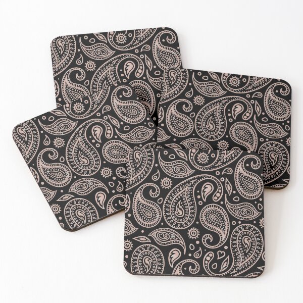 Item preview, Rose Gold Paisley - BLACK designed and sold by graphicmeyou.