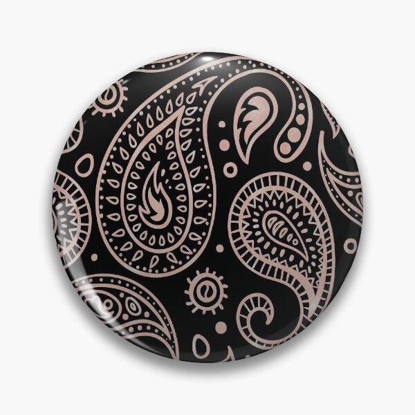 Item preview, Rose Gold Paisley - BLACK designed and sold by graphicmeyou.