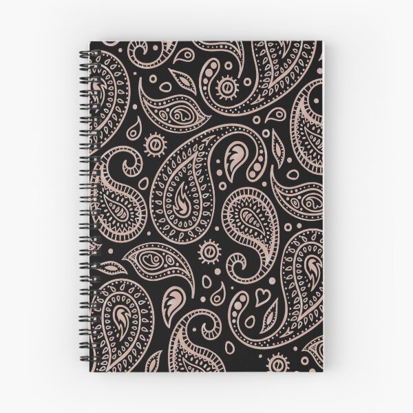 Item preview, Rose Gold Paisley - BLACK designed and sold by graphicmeyou.