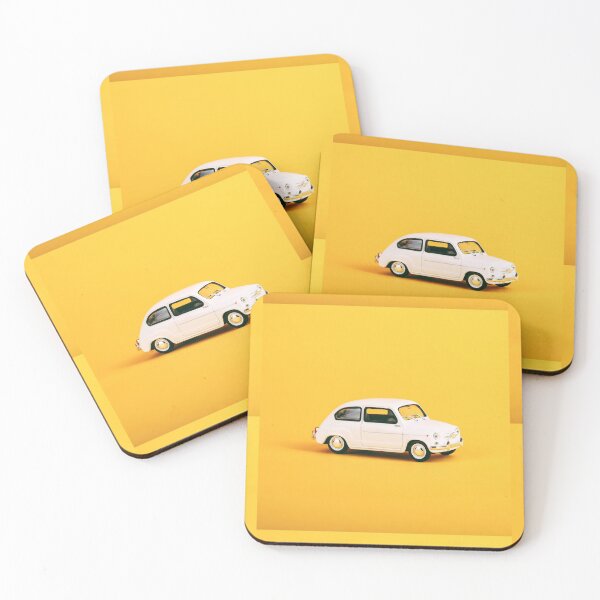 Item preview, Fiat 600 on yellow background designed and sold by yellowfiat500.