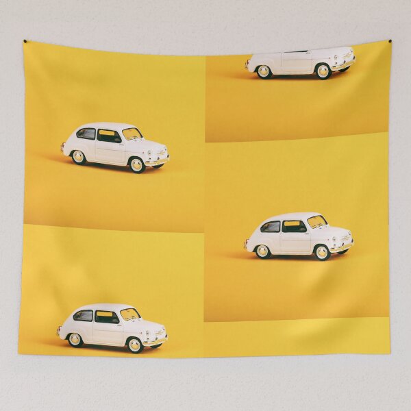 Item preview, Fiat 600 on yellow background designed and sold by yellowfiat500.