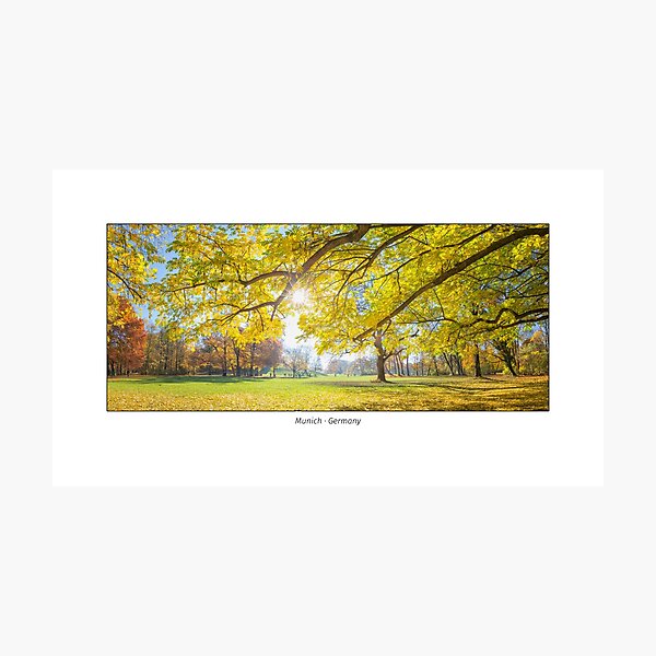 The English Garden in Munich, Germany, in autumn Photographic Print