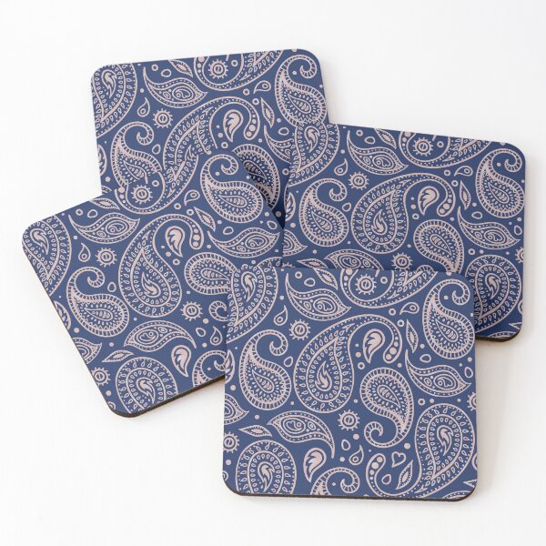 Item preview, Rose Gold Paisley - Navy Blue designed and sold by graphicmeyou.