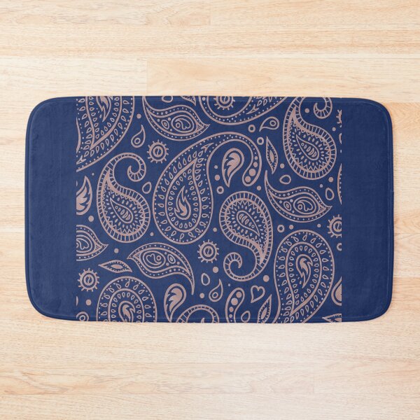 Item preview, Rose Gold Paisley - Navy Blue designed and sold by graphicmeyou.
