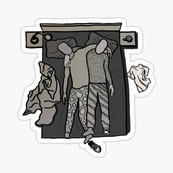 In Bed together Sticker