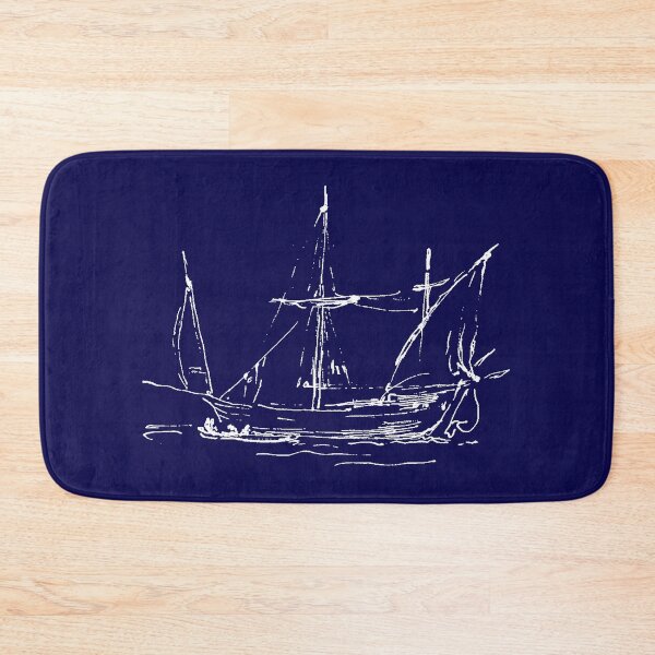 Item preview, Sketch of a Sailboat - White designed and sold by Pixelchicken.