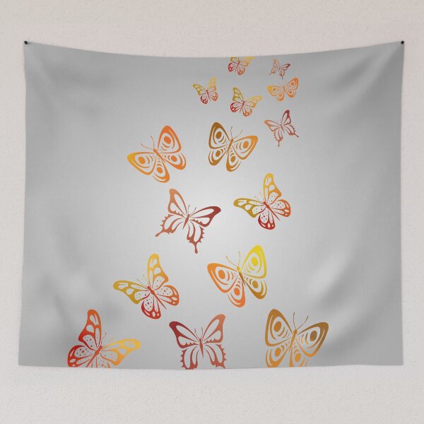 Item preview, Orange Butterflies - grey Background designed and sold by Move-Art.