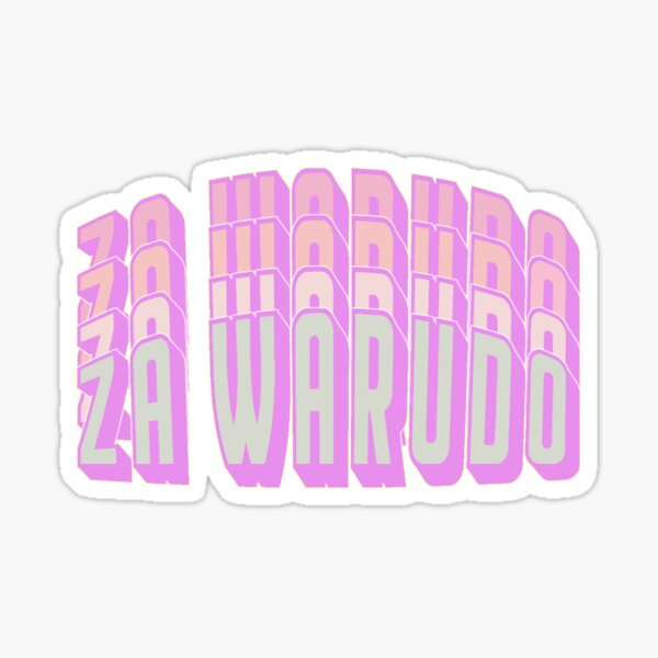 Jojos Bizarre Adventure Stickers Redbubble - za hando za warudo roblox id