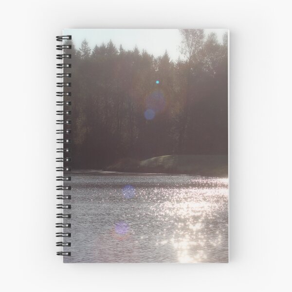 Item preview, view across Trojan pond, near Goble, Oregon with flare designed and sold by Dawna Morton.