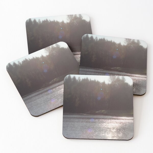 Item preview, view across Trojan pond, near Goble, Oregon with flare designed and sold by Dawna Morton.