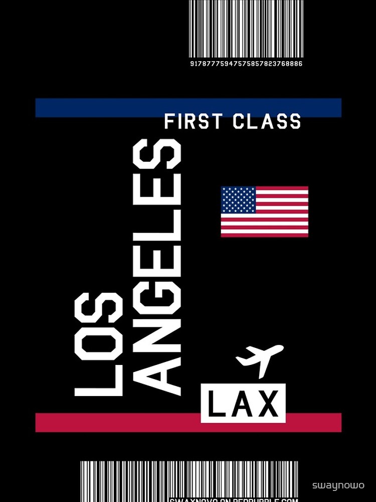 Discover Flight Ticket  Los Angeles in black iPhone Case