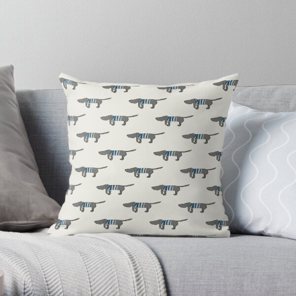 stripe - blue Throw Pillow