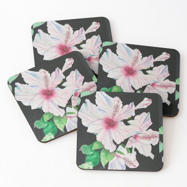 Item preview, Pink hibiscus watercolour painting  designed and sold by esvb.