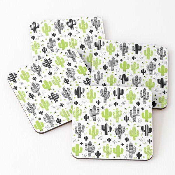 Item preview, Green And Black Cactus Pattern designed and sold by Simplulina.