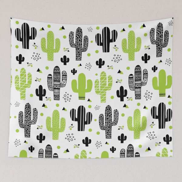Item preview, Green And Black Cactus Pattern designed and sold by Simplulina.