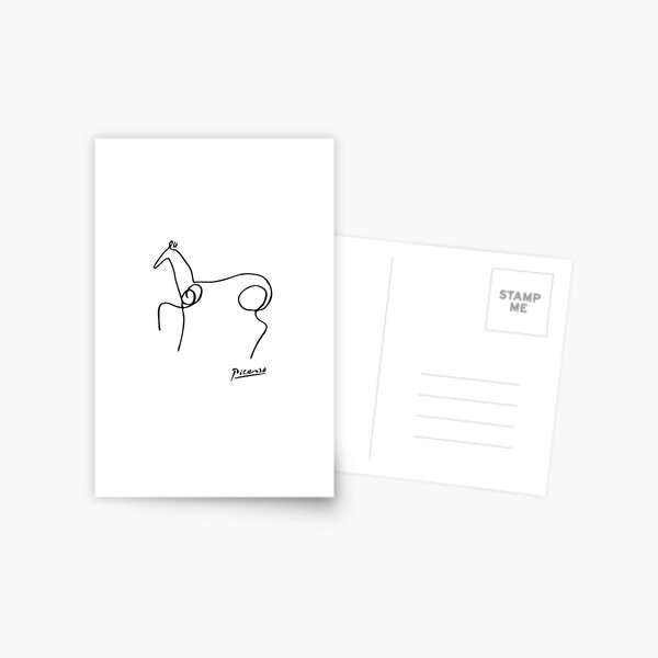 Pablo Picasso The Horse Artwork T Shirt, Sketch Art, Greatest Painters Of All Time Postcard