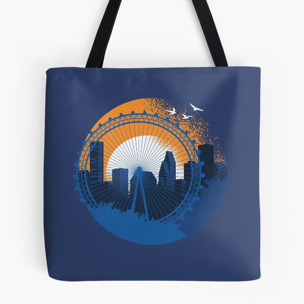 Item preview, Houston, Texas skyline and the Aquarium Ferris Wheel designed and sold by FFelder.