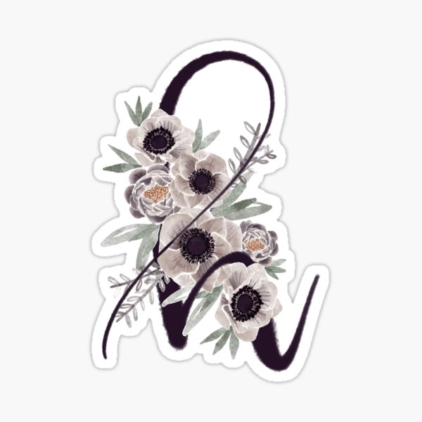 Bouquet H initial Sticker