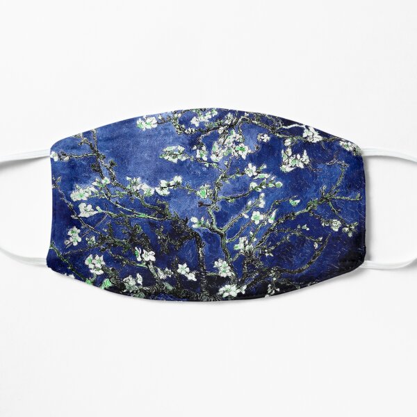 Vincent Van Gogh Almond Blossoms Deep Blue Flat Mask