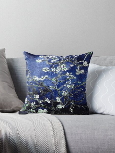 Item preview, Vincent Van Gogh Almond Blossoms Deep Blue designed and sold by PureVintageLove.