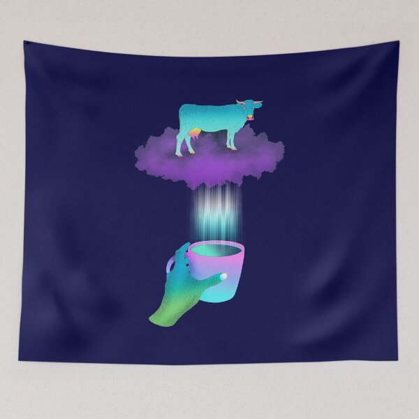 Item preview, Morning space cow and coffee cup designed and sold by Anna Zakharova.