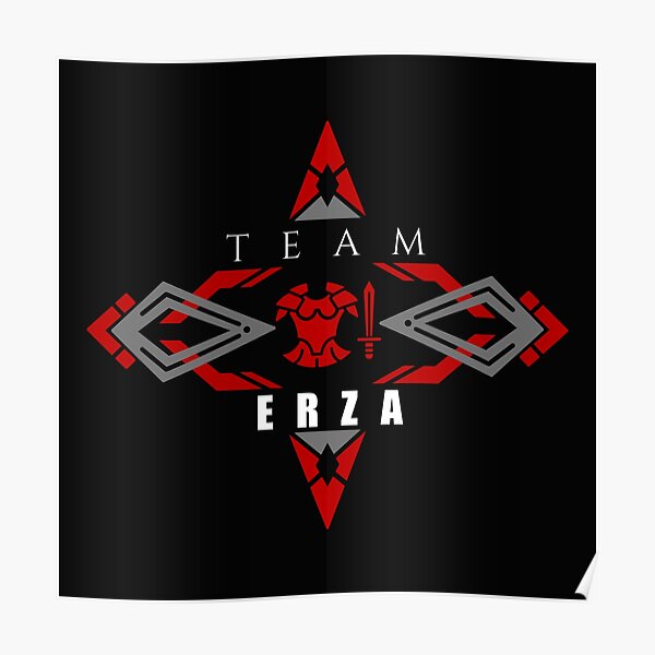 Erza Scarlet Fairy Tail Logo Poster By Lgextra Redbubble