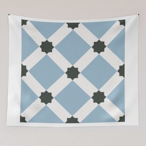 Item preview, cement tile style grid patterns designed and sold by Antonomase.