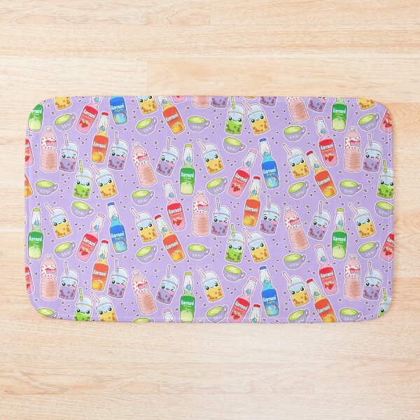 Item preview, Kawaii Drinks on Pastel Purple designed and sold by Cass Noel Studio.