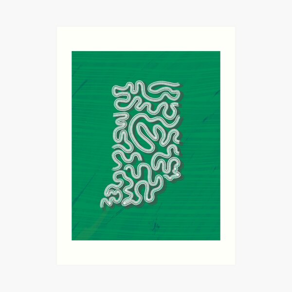 Squiggle Indiana Art Print