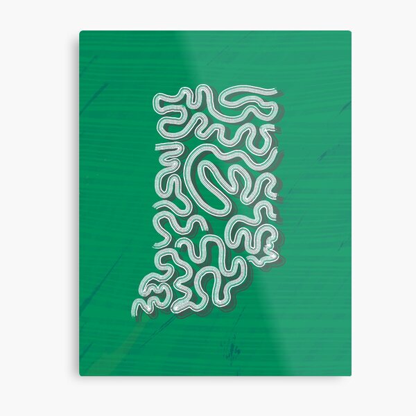 Squiggle Indiana Metal Print