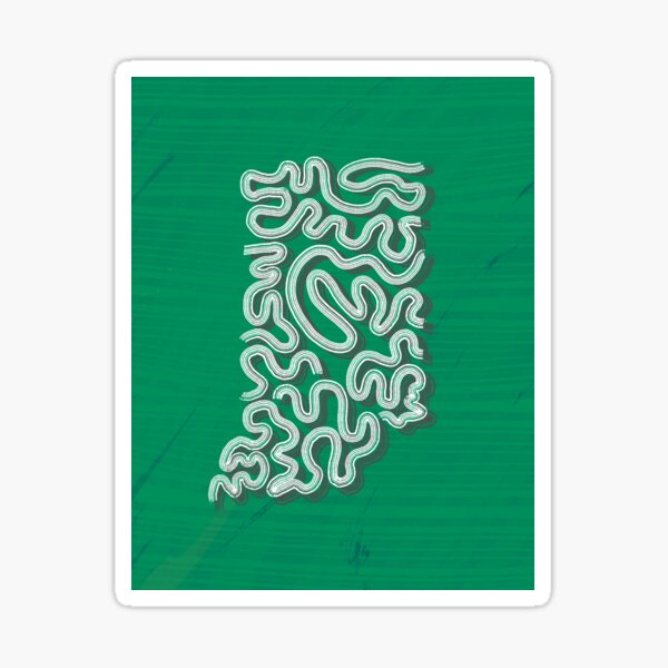 Squiggle Indiana Sticker
