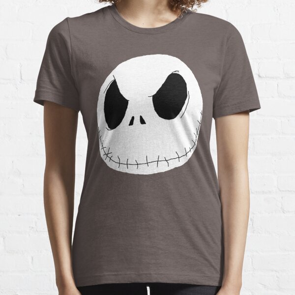 Nightmare Before Christmas Camiseta para Mujer Jack Skellington Skull Loose Fit Cotton Black