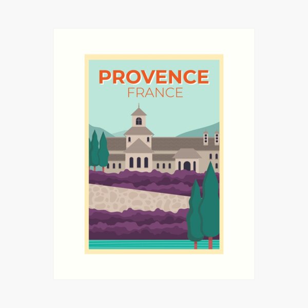 Item preview, RETRO PROVENCE FRANCE POSTER designed and sold by AzUrDesign.