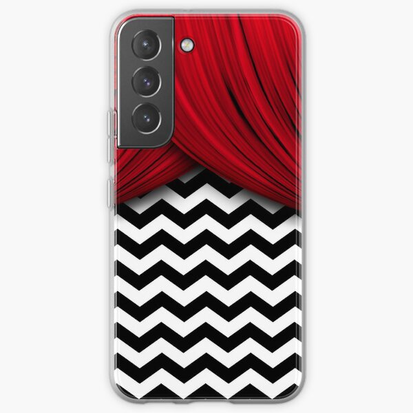 Twin Peaks Red Curtains Black and White Chevron Samsung Galaxy Soft Case