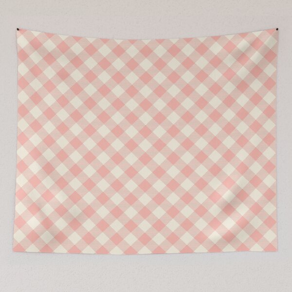 Item preview, PASTEL GINGHAM 06, blush pink diamonds designed and sold by Slanapotam.