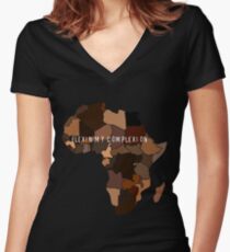 Flexin My Complexion Women's Fitted V-Neck T-Shirt