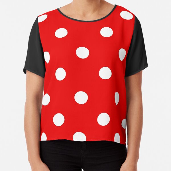 Minnie Red Mouse T Shirts Redbubble - black and white dot and mickey mouse circle scarf roblox