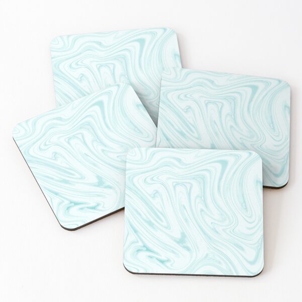 Item preview, SUMINAGASHI MARBLING 02, pastel aqua blue and white designed and sold by Slanapotam.