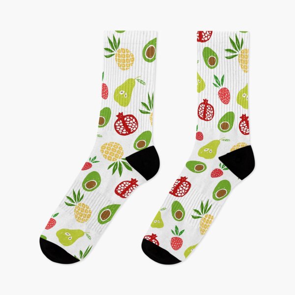 Item preview, Fruit story. Pattern with pear,avocado,pineapple,pomegranate and strawberry designed and sold by Kizuneko.