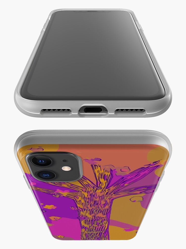 Alternate view of Purple, Magenta, Gold Beautiful Autumn Abstract Fall Tree iPhone Case & Cover
