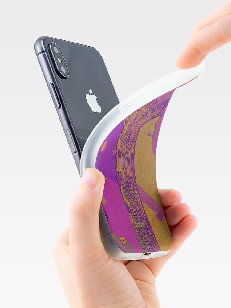 Alternate view of Purple, Magenta, Gold Beautiful Autumn Abstract Fall Tree iPhone Case & Cover