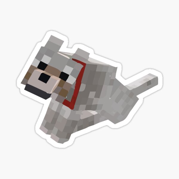 minecraft dog Sticker