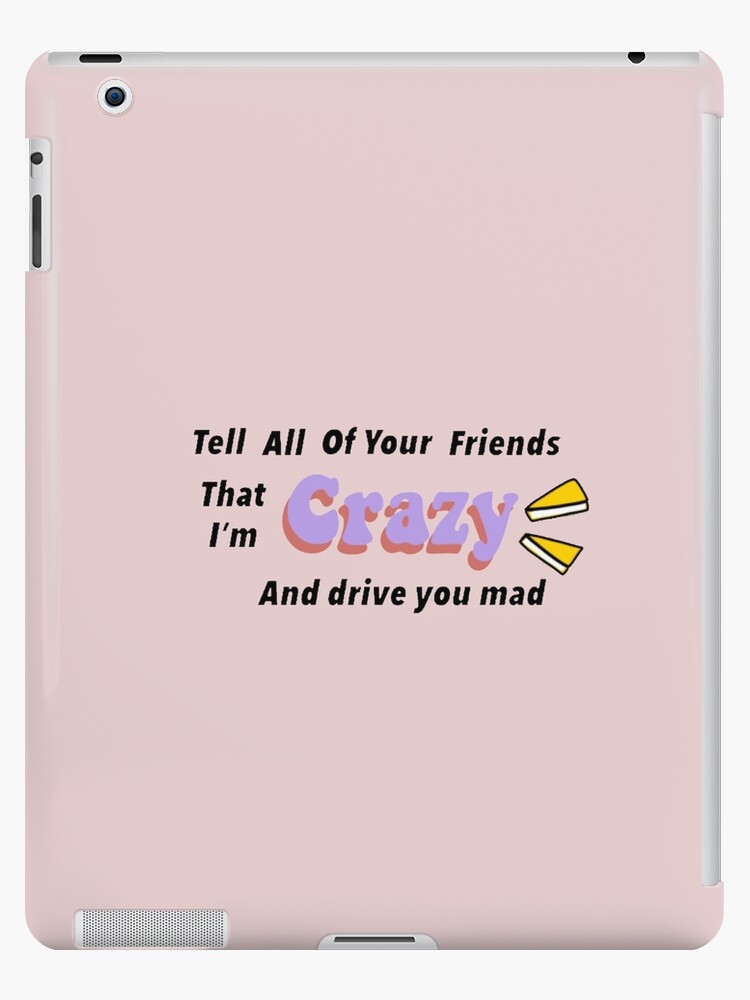 conan gray checkmate text lyrics | iPad Case & Skin