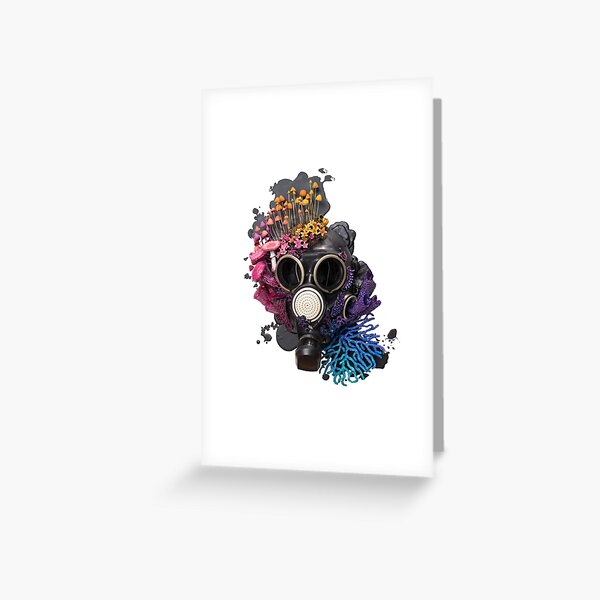 Breathe - Growth on Gaz Mask Greeting Card
