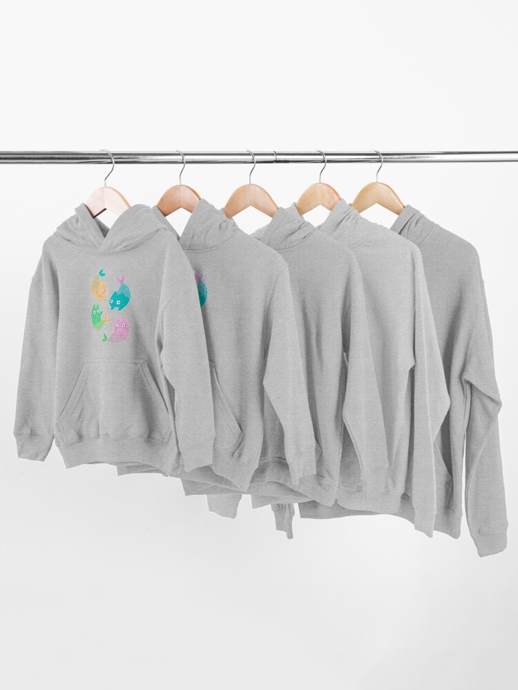 Alternate view of Pastel Purrmaids Kids Pullover Hoodie