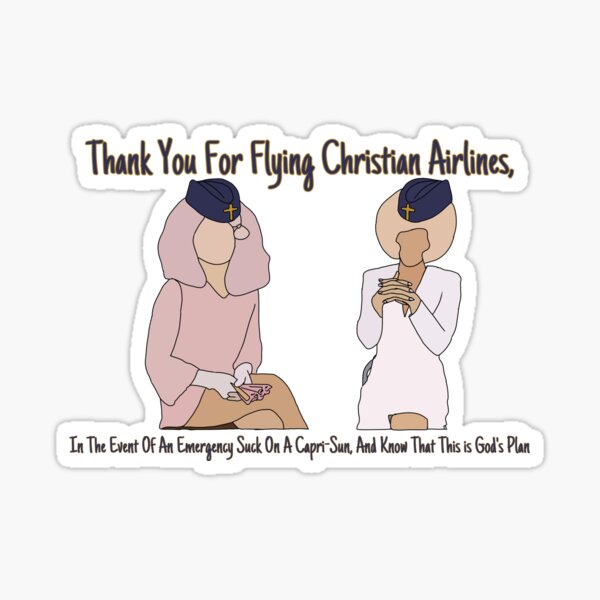 Trixie and Katya - Christian Airlines Sticker