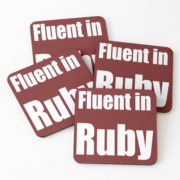 Item preview, Fluent in Ruby - White on Dark Red for Ruby Programmers designed and sold by ramiro.