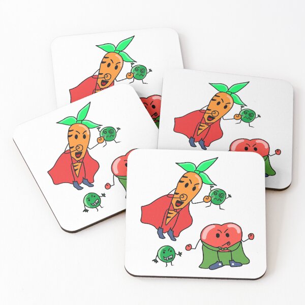 Item preview, Super Carrot Man & Tommy Tomato designed and sold by KangarooTales.