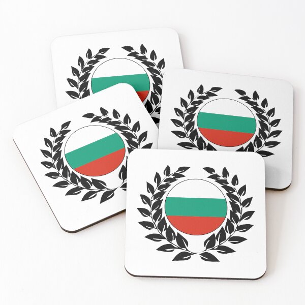 Item preview, Bulgaria Bulgarian flag laurel wreath designed and sold by GeogDesigns.